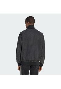 Adidas - adidas Bluza adicolor Denim Firebird KD1516 Czarny Loose Fit. Kolor: czarny. Materiał: bawełna #4