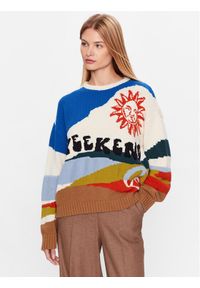 Weekend Max Mara Sweter Faglia 23536620 Kolorowy Relaxed Fit. Materiał: syntetyk, bawełna. Wzór: kolorowy #1