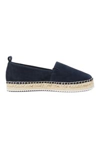 Buty Marc O'Polo espadryle W 10415613802305 890 niebieskie. Kolor: niebieski. Materiał: guma, skóra, zamsz. Styl: klasyczny