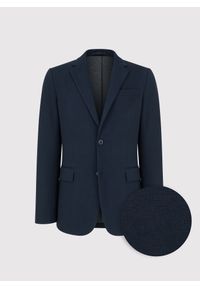 Pako Lorente - PAKO LORENTE – Granatowa dzianinowa marynarka męska. Kolor: niebieski. Materiał: dzianina #2