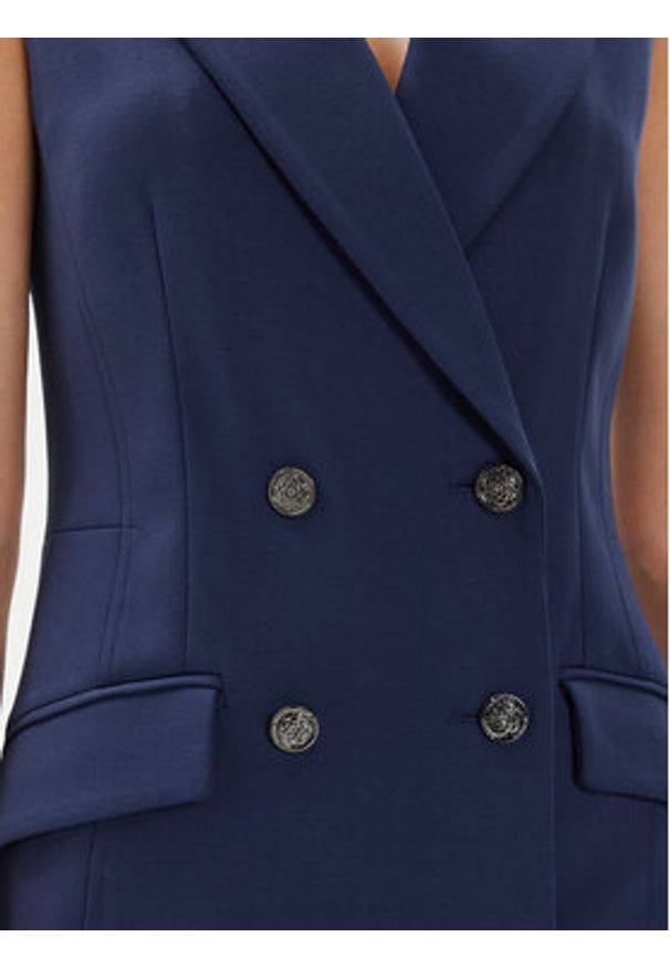 Guess Sukienka koktajlowa W4YK25 KBJP2 Granatowy Regular Fit. Kolor: niebieski. Materiał: syntetyk. Styl: wizytowy