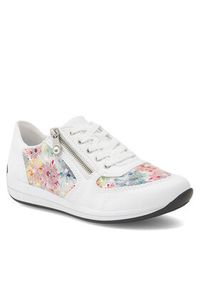 Rieker Półbuty N1112-90 Biały. Kolor: biały. Materiał: skóra, zamsz #7