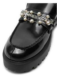 Tory Burch Lordsy Embellished Classic Lug Loafer 165828 Czarny. Kolor: czarny. Materiał: skóra