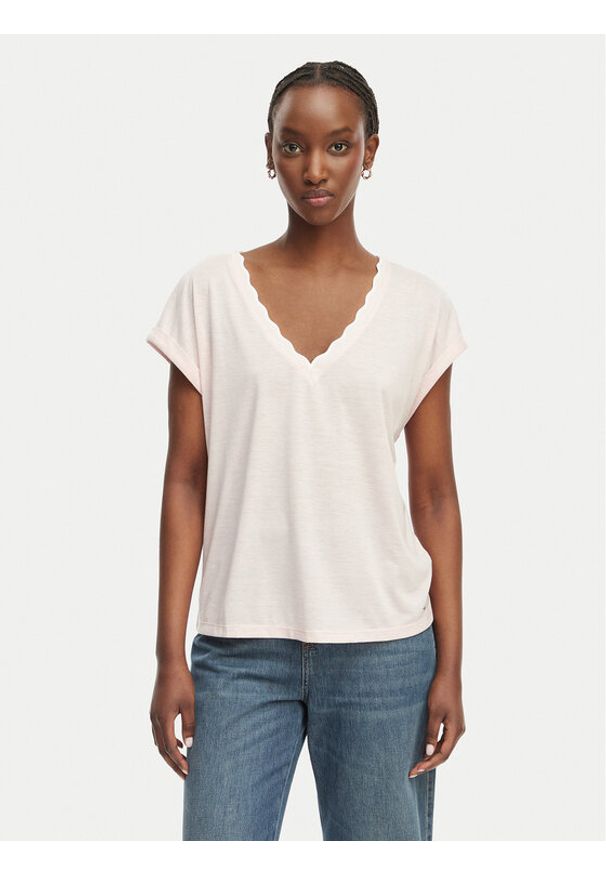 Morgan Bluzka 261-DIANA Różowy Regular Fit. Kolor: różowy. Materiał: syntetyk