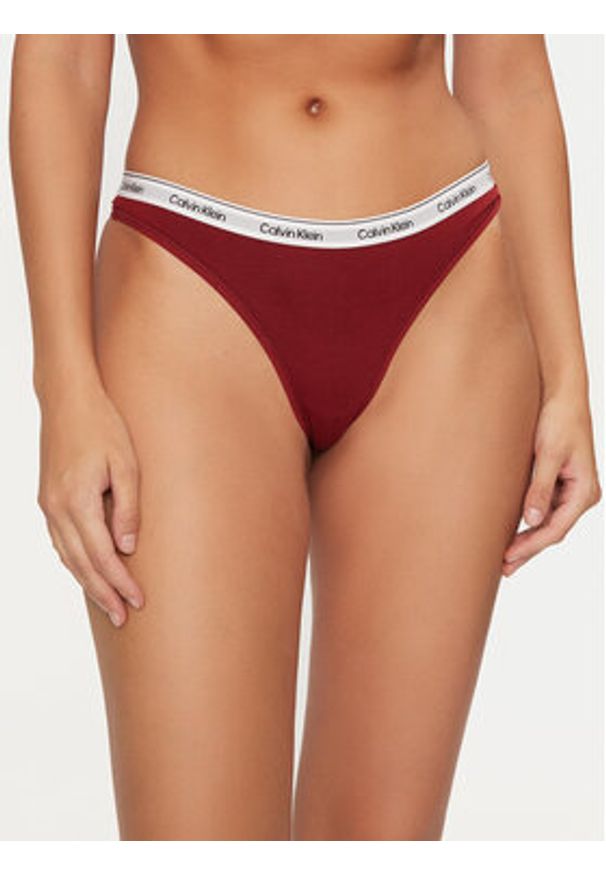 Calvin Klein Underwear Komplet 3 par stringów 000QD5209E Kolorowy. Materiał: bawełna. Wzór: kolorowy