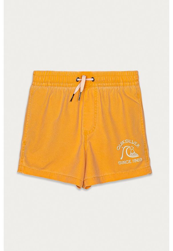 Quiksilver - Szorty dziecięce. Okazja: na co dzień. Kolor: pomarańczowy. Materiał: tkanina. Styl: casual