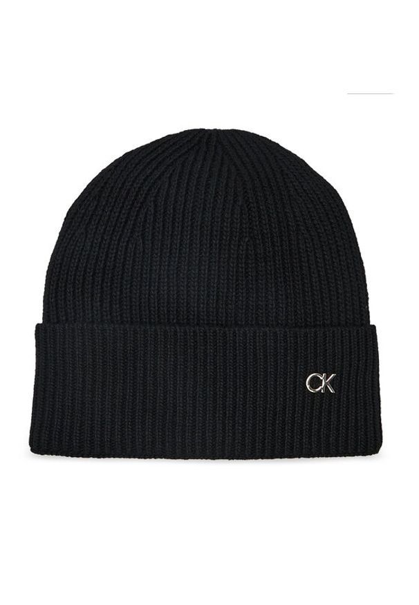 Calvin Klein Czapka Re-Lock K60K610214 Czarny. Kolor: czarny. Materiał: materiał, poliamid