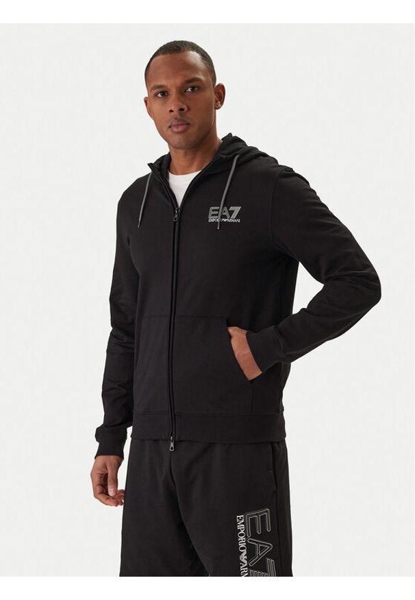 EA7 Emporio Armani Bluza 7M001314 AF13512 Czarny Regular Fit. Kolor: czarny. Materiał: bawełna