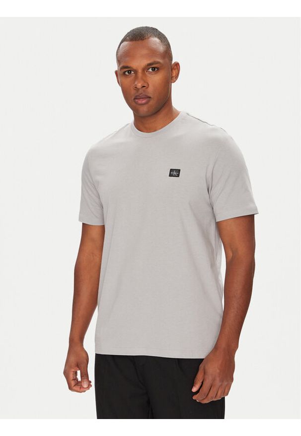Calvin Klein Jeans T-Shirt LV04RC272G Szary Regular Fit. Kolor: szary. Materiał: bawełna