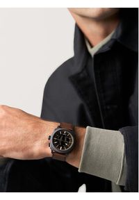 Fossil Zegarek Machine Big Tic FS6165 Brązowy. Kolor: brązowy. Materiał: skóra #5