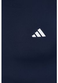 adidas Performance longsleeve treningowy Techfit 3-Stripes kolor granatowy z nadrukiem. Kolor: niebieski. Materiał: skóra, materiał. Długość rękawa: długi rękaw. Wzór: nadruk #4