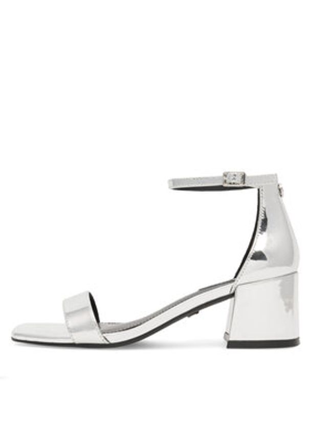 Nine West Sandały ERMINA FF-2308 Srebrny. Kolor: srebrny. Materiał: skóra