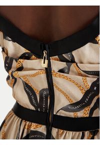 Elisabetta Franchi Sukienka koktajlowa AB-910-61E2-V590 Beżowy Regular Fit. Kolor: beżowy. Materiał: bawełna. Styl: wizytowy #6
