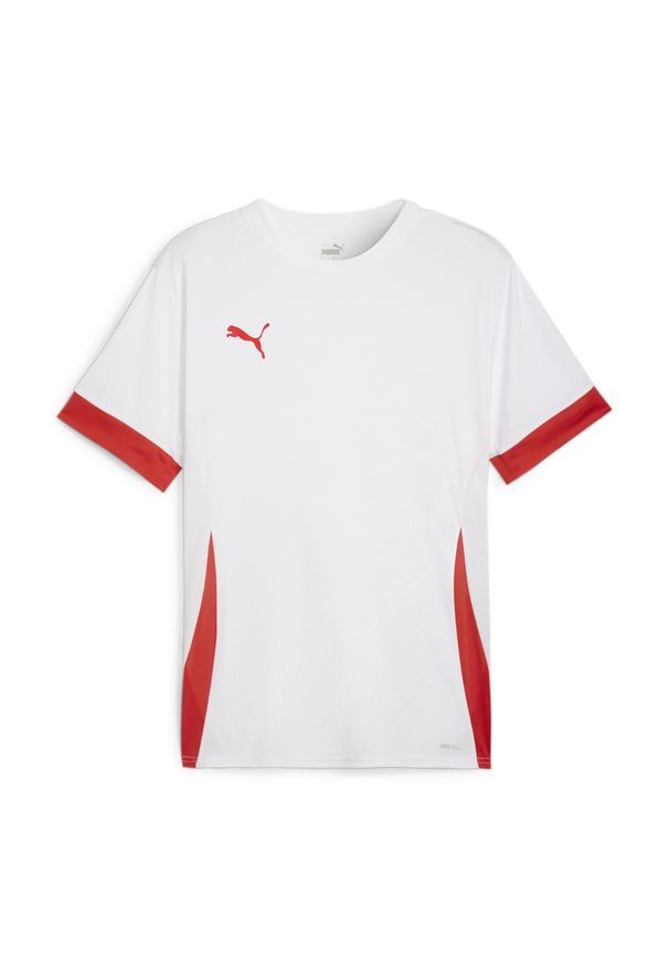 Koszulka Puma TeamGoal. Kolor: czerwony, różowy, wielokolorowy, biały. Materiał: materiał. Sport: piłka nożna