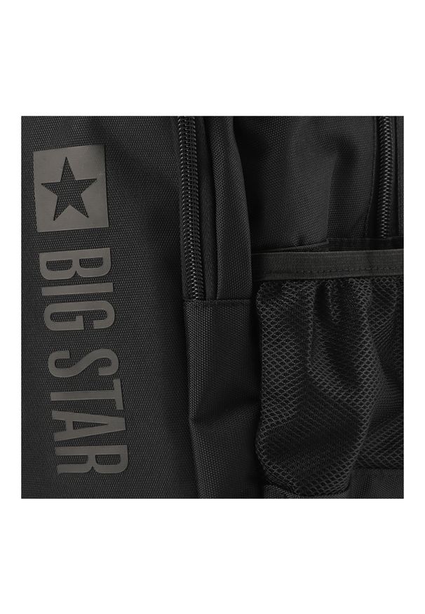 Big-Star - Uniwersalny Czarny Plecak Big Star. Kolor: czarny. Materiał: materiał. Styl: sportowy, casual