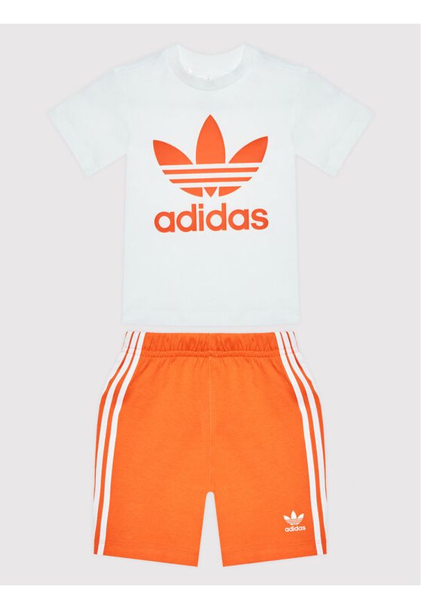 Adidas - adidas Komplet t-shirt i szorty sportowe Trefoil HK7481 Kolorowy Regular Fit. Materiał: bawełna. Wzór: kolorowy