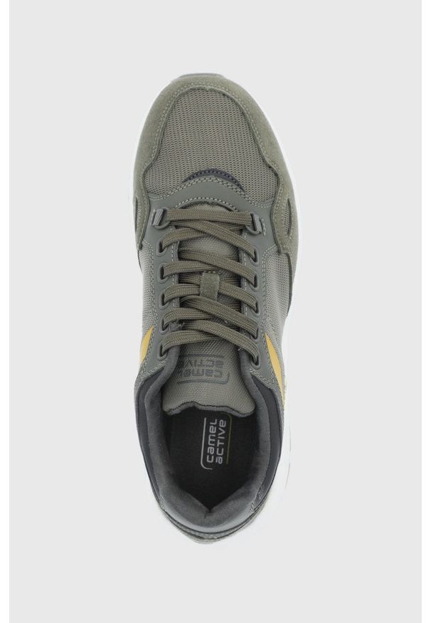 Camel Active Buty kolor beżowy. Nosek buta: okrągły. Zapięcie: sznurówki. Kolor: zielony. Materiał: guma