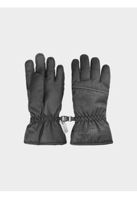 4f - Rękawice narciarskie Thinsulate© dziewczęce - czarne. Kolor: czarny. Materiał: materiał, syntetyk. Technologia: Thinsulate. Sport: narciarstwo #1