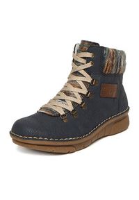 Rieker Trzewiki CEO-73343-15 Granatowy. Kolor: niebieski. Materiał: materiał #7