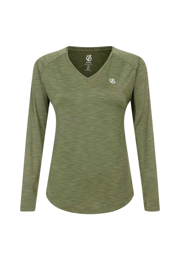 DARE 2B - Damska Koszulka Z Długim Rękawem Discern. Kolor: zielony. Długość rękawa: długi rękaw. Długość: długie. Sport: turystyka piesza