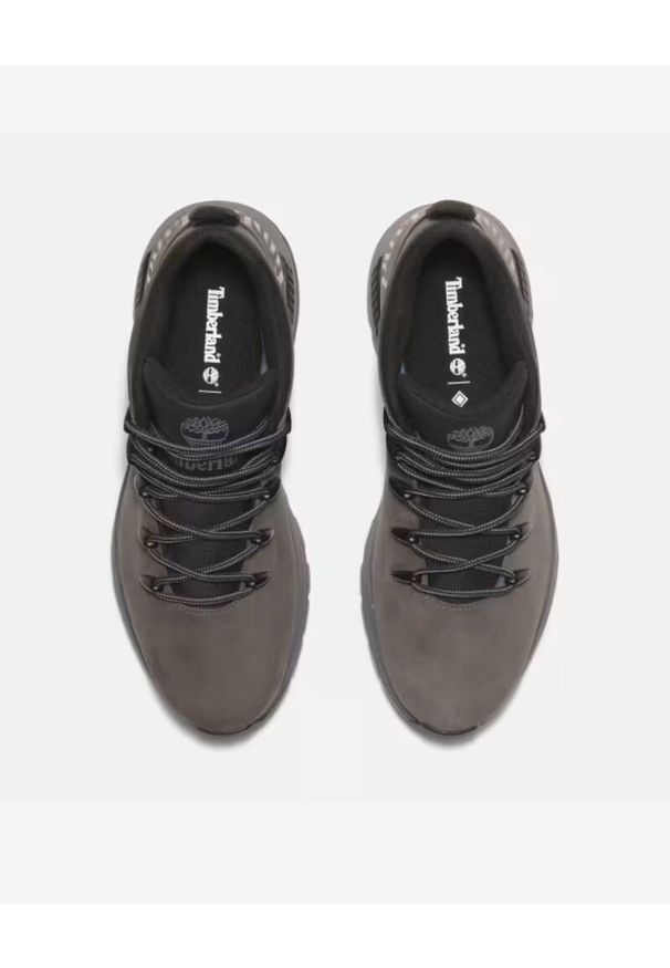 Sneakersy męskie Timberland Sprint Trekker MID LACE UP WATERPROOF GREY NUBUCK. Kolor: szary. Materiał: nubuk. Sport: bieganie