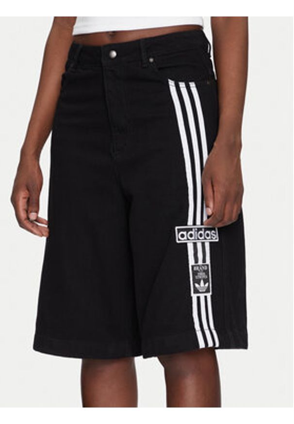 Adidas - adidas Jeansy Adibreak JD0082 Czarny Wide Leg. Kolor: czarny