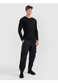 4f - 4F Longsleeve slim gładki męski - czarny XXL. Kolor: czarny. Materiał: materiał. Długość rękawa: długi rękaw. Długość: długie. Wzór: gładki #2