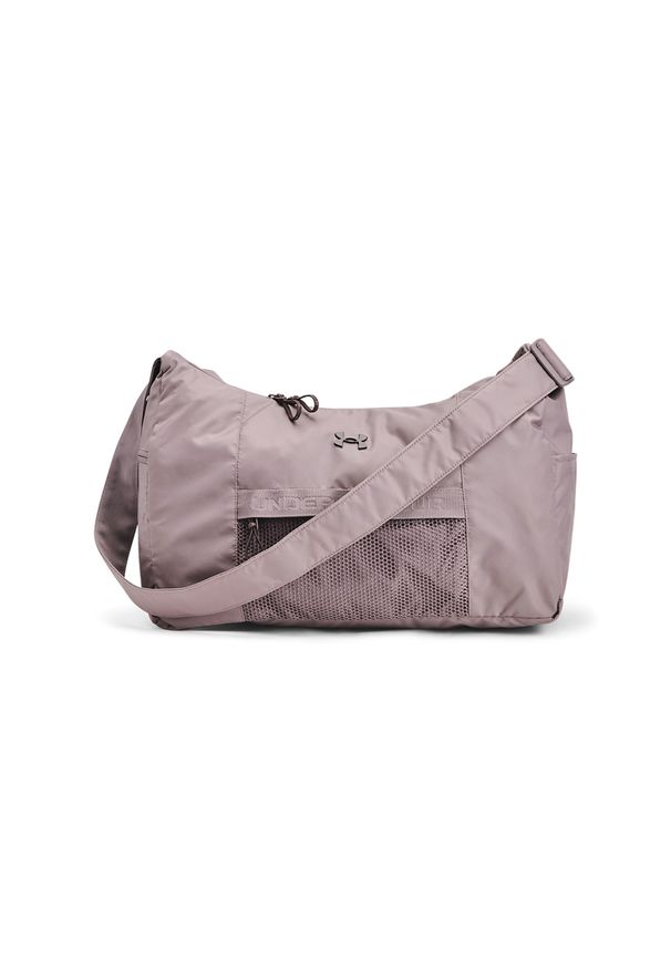 Torba treningowa damska Under Armour UA Studio Slouchy Duffle - beżowa. Kolor: beżowy. Materiał: nylon, poliester