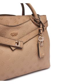 Guess Torebka Ella Logo HWPD97 46060 Beżowy ciemny. Kolor: beżowy. Materiał: skórzane #6