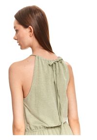 TOP SECRET - Asymetryczna sukienka z odkrytymi ramionami. Kolor: zielony. Sezon: lato. Typ sukienki: z odkrytymi ramionami, asymetryczne. Styl: wakacyjny #4