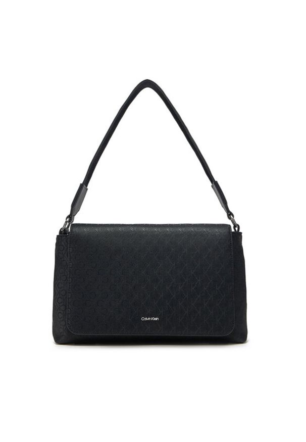 Calvin Klein Torebka Ck Must Satchel_Mono K60K613181 Czarny. Kolor: czarny. Materiał: skórzane