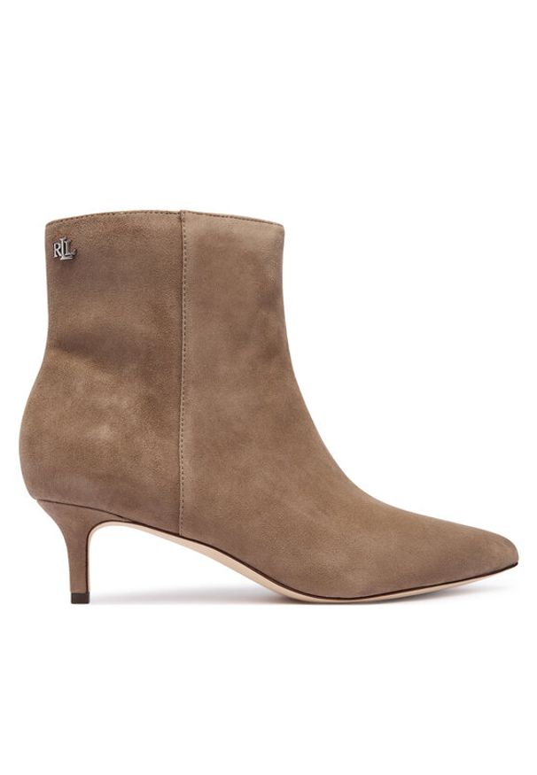Lauren Ralph Lauren - LAUREN RALPH LAUREN Botki McKay 802967779008 Beżowy. Kolor: beżowy. Materiał: zamsz, skóra