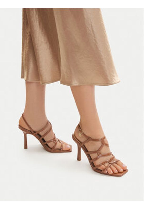 Nine West Sandały CEO-LS955066-23 Brązowy. Kolor: brązowy. Materiał: skóra