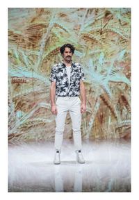 BOSS - Boss Chinosy Broad1-W 50447070 Beżowy Slim Fit. Kolor: beżowy. Materiał: bawełna #5