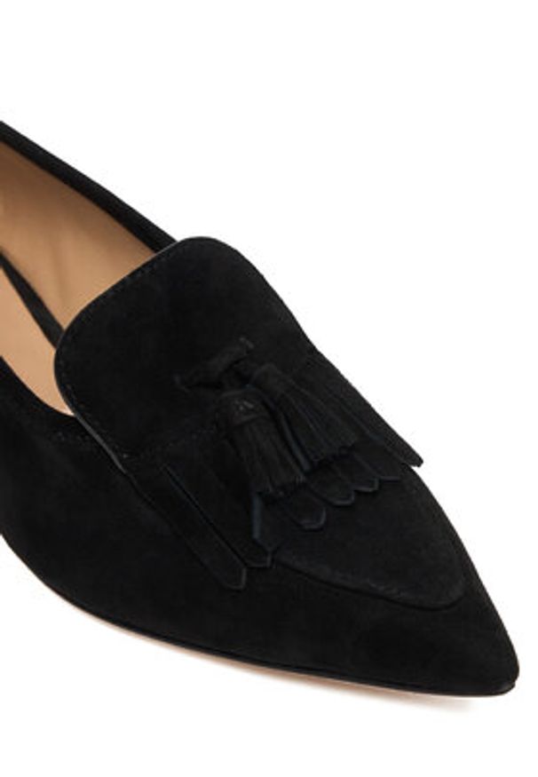 Lauren Ralph Lauren - LAUREN RALPH LAUREN Baleriny 802P04175001 Czarny. Kolor: czarny. Materiał: zamsz, skóra