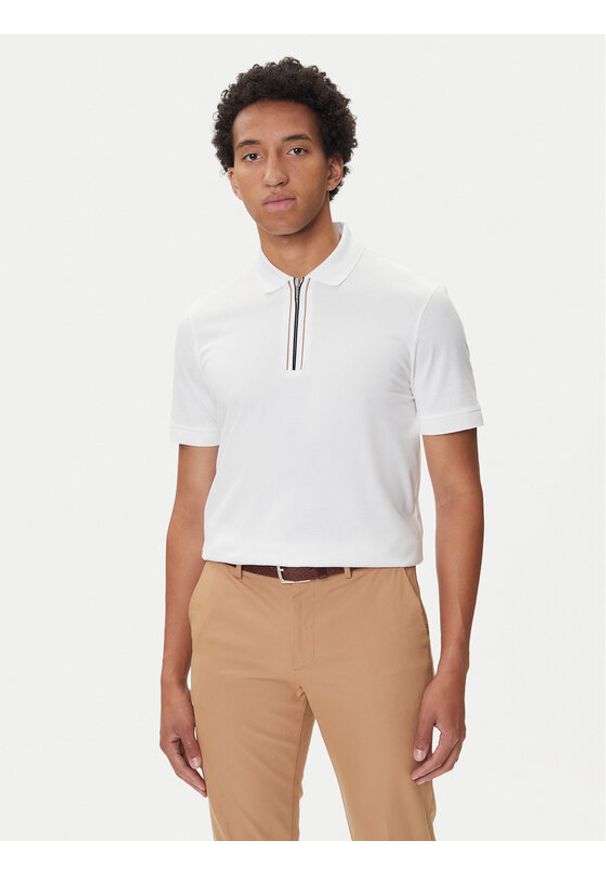 BOSS Polo H-Paras 65 50543880 Biały Regular Fit. Typ kołnierza: polo. Kolor: biały. Materiał: bawełna