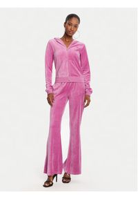 Juicy Couture Spodnie dresowe Caisa JCSEBJ008G Różowy Slim Fit. Kolor: różowy. Materiał: bawełna #3
