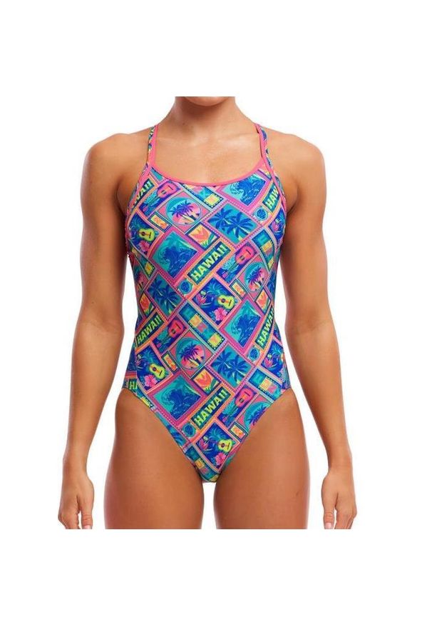 Strój kąpielowy jednoczęściowy FUNKITA Coco Canel - Diamond Back. Kolor: wielokolorowy