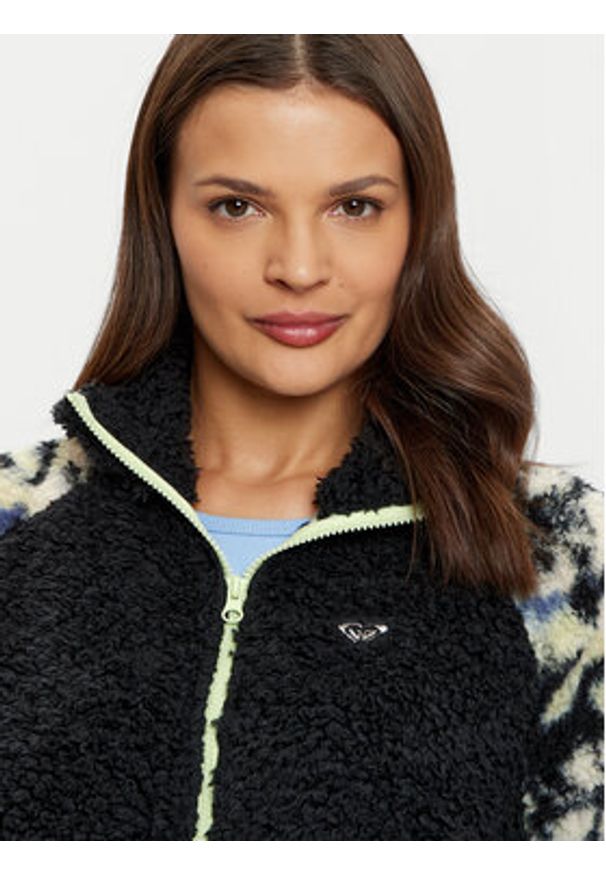 Roxy Polar Waves Of Warmth ERJPF03186 Czarny Loose Fit. Kolor: czarny. Materiał: syntetyk