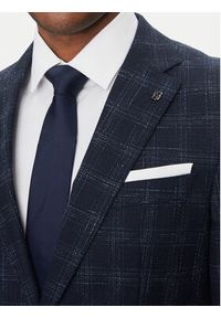 BOSS Marynarka H-Hutson-233 50535057 Granatowy Slim Fit. Kolor: niebieski. Materiał: wełna
