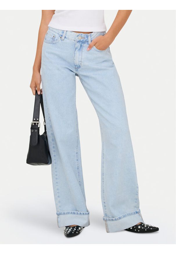 only - ONLY Jeansy Ella 15368955 Błękitny Wide Leg. Kolor: niebieski