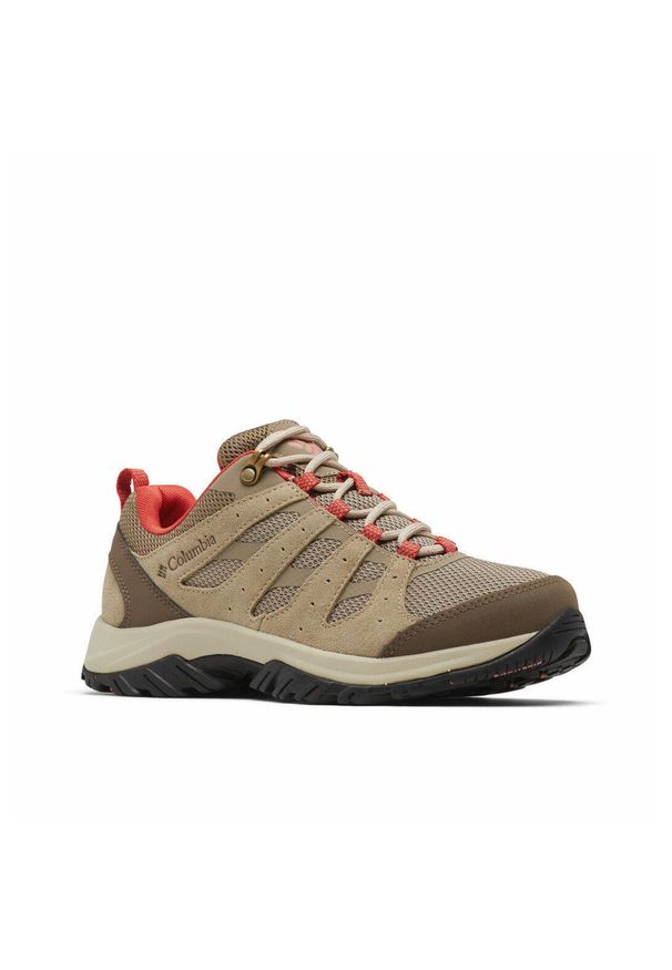 columbia - Buty trekkingowe damskie Columbia Redmond III. Kolor: wielokolorowy, szary, czerwony. Materiał: skóra. Styl: sportowy