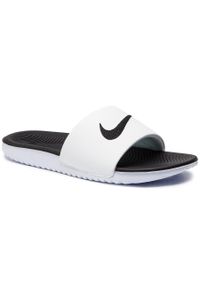 Klapki Nike Kawa Slide (GS/PS) 819352 100 White/Black. Kolor: biały. Materiał: skóra #1