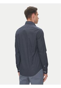 Calvin Klein Koszula LV019EU005 Granatowy Slim Fit. Kolor: niebieski. Materiał: bawełna