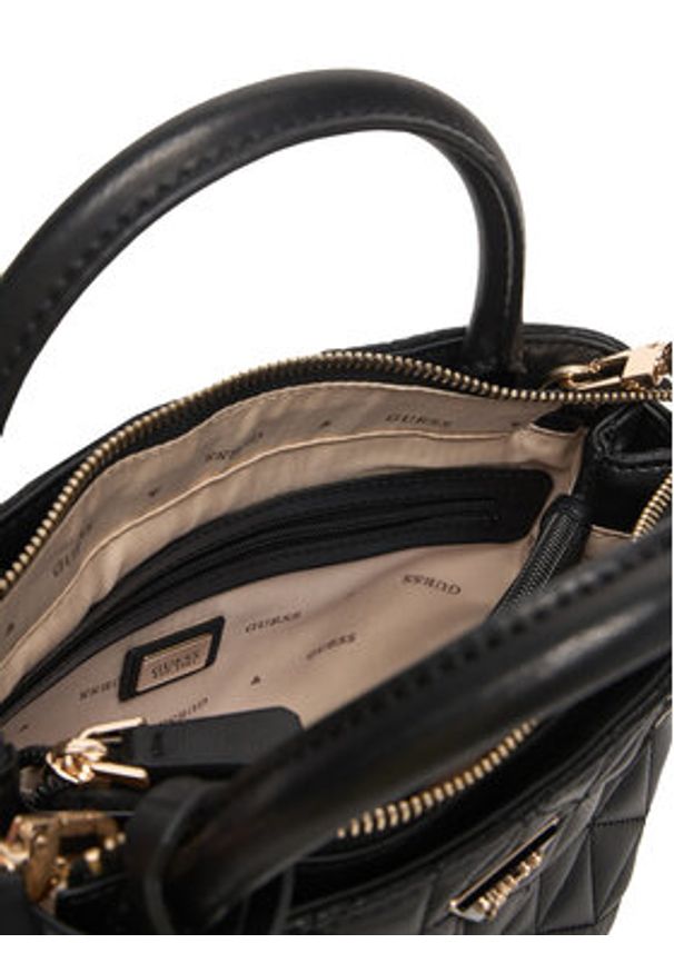 Guess Torebka Paisleigh HWQG98 83050 Czarny. Kolor: czarny. Materiał: skórzane