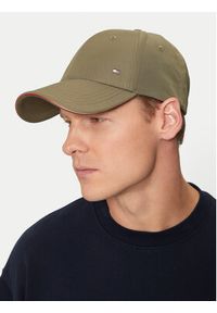 TOMMY HILFIGER - Tommy Hilfiger Czapka z daszkiem Corp 6 Panel AM0AM13336 Zielony. Kolor: zielony. Materiał: poliester, materiał