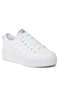 Adidas - adidas Buty Nizza Platform W FV5322 Biały. Kolor: biały. Materiał: materiał. Obcas: na platformie #6