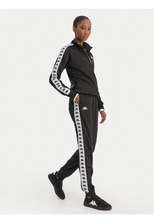 Kappa Spodnie dresowe Banda Wrastoria 303R5K0 Czarny Slim Fit. Kolor: czarny. Materiał: syntetyk