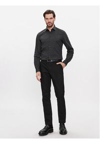 Calvin Klein Koszula Logo Print K10K112312 Czarny Slim Fit. Kolor: czarny. Materiał: bawełna. Wzór: nadruk #4