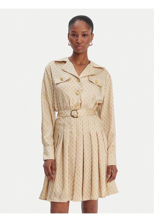 Marciano Guess Sukienka codzienna 6RGK30 7435A Beżowy Regular Fit. Okazja: na co dzień. Kolor: beżowy. Materiał: syntetyk. Typ sukienki: proste. Styl: casual